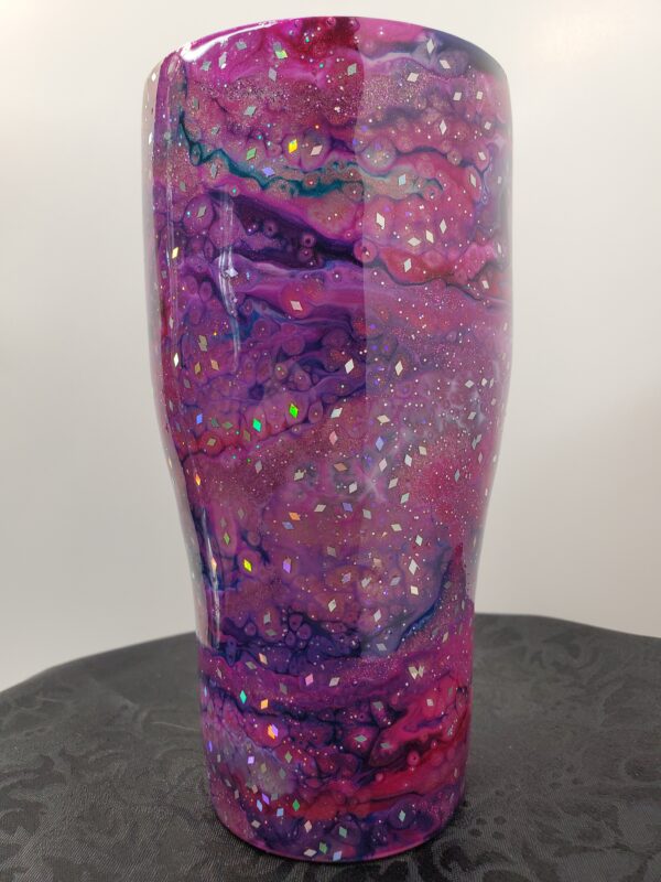 30oz Modern Curve Tumbler Pink & Purple with Glitter